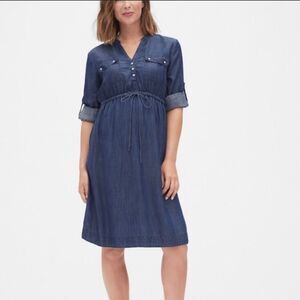 GAP maternity chambray dress size small